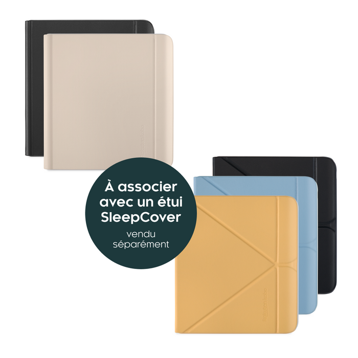 SleepCovers pour Kobo Libra Colour et étuis pour Kobo Libra Colour Stylus, vendus séparément.